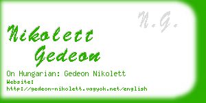 nikolett gedeon business card